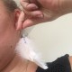 Boucles d'oreilles Plumes blanches naturelles