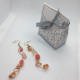 Boucles d'oreilles Milleflori et aluminium orange